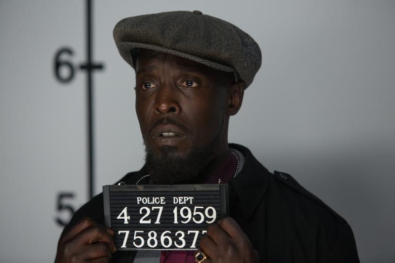 Rock Banyon (Michael Kenneth Williams), hauled downtown (Katrina Marcinowski/IFC)
